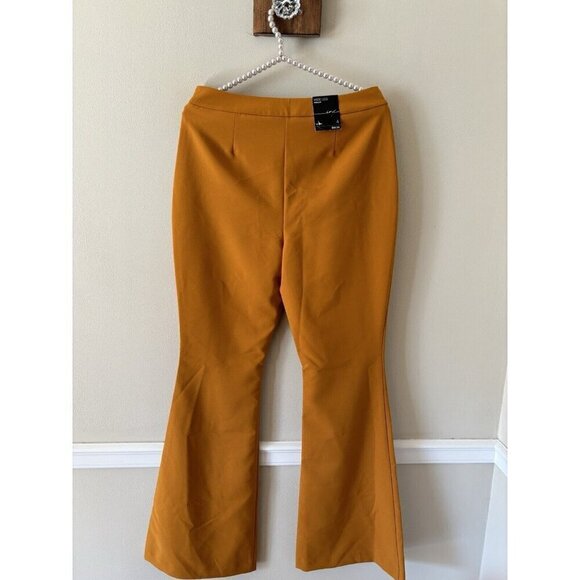 NWT Inc International Concepts Size 4 Wide Leg Pants Varsity Rusted Sunset - Picture 3 of 6